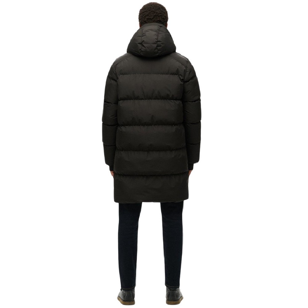 SUPERDRY SDCD HOODED SPORTS PUFFER MID JKT ΜΠΟΥΦΑΝ ΑΝΔΡΙΚΟ BLACK