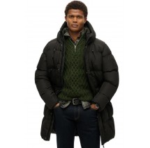 SUPERDRY SDCD HOODED SPORTS PUFFER MID JKT ΜΠΟΥΦΑΝ ΑΝΔΡΙΚΟ BLACK