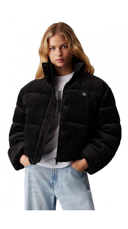 CALVIN KLEIN JEANS CORDUROY PUFFER ΜΠΟΥΦΑΝ ΓΥΝΑΙΚΕΙΟ BLACK