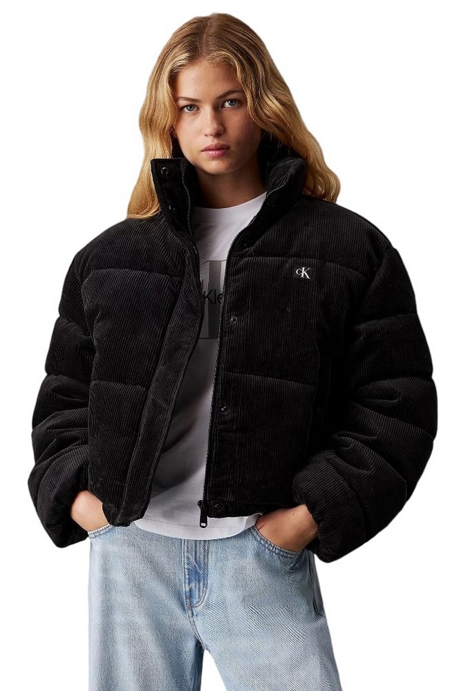 CALVIN KLEIN JEANS CORDUROY PUFFER ΜΠΟΥΦΑΝ ΓΥΝΑΙΚΕΙΟ BLACK