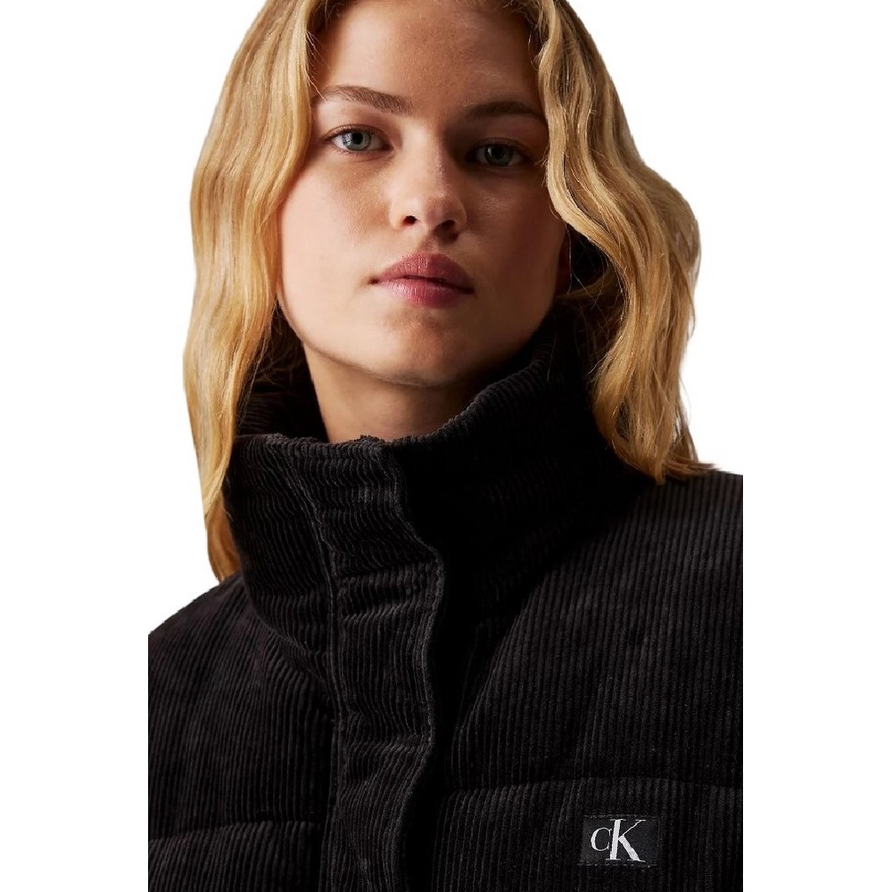 CALVIN KLEIN JEANS CORDUROY PUFFER ΜΠΟΥΦΑΝ ΓΥΝΑΙΚΕΙΟ BLACK