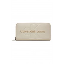 CALVIN KLEIN JEANS SCULPTED MONO WALLET ΠΟΡΤΟΦΟΛΙ ΓΥΝΑΙΚΕΙΟ EGGSHELL