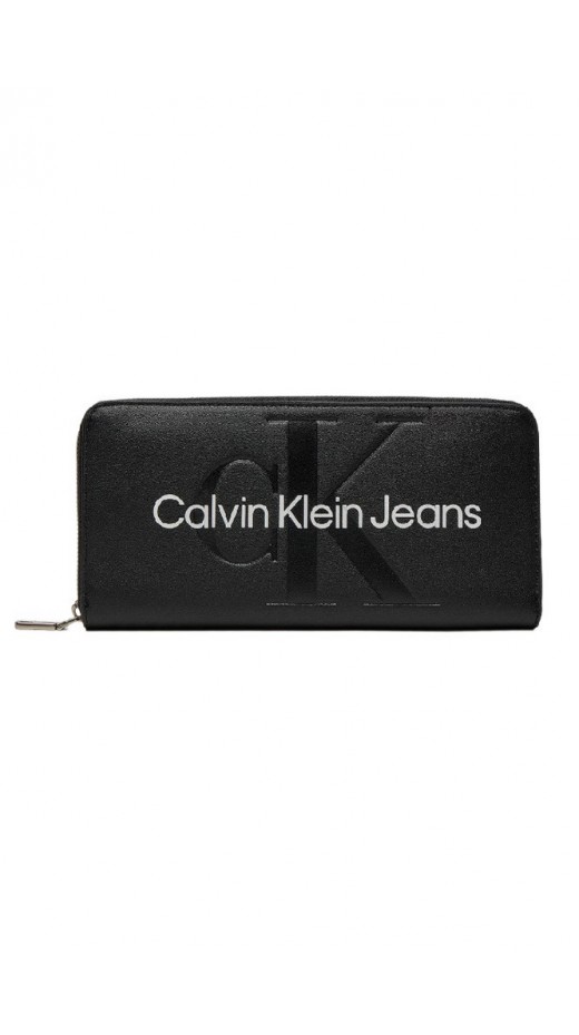 CALVIN KLEIN JEANS SCULPTED MONO WALLET ΠΟΡΤΟΦΟΛΙ ΓΥΝΑΙΚΕΙΟ BLACK