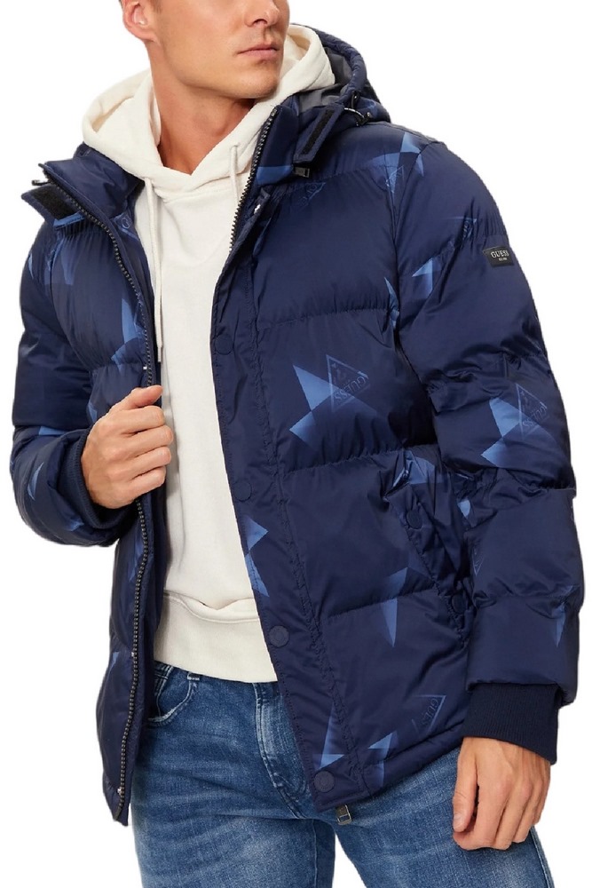 GUESS STRETCH PUFFA JACKET ΜΠΟΥΦΑΝ ΑΝΔΡΙΚΟ NAVY