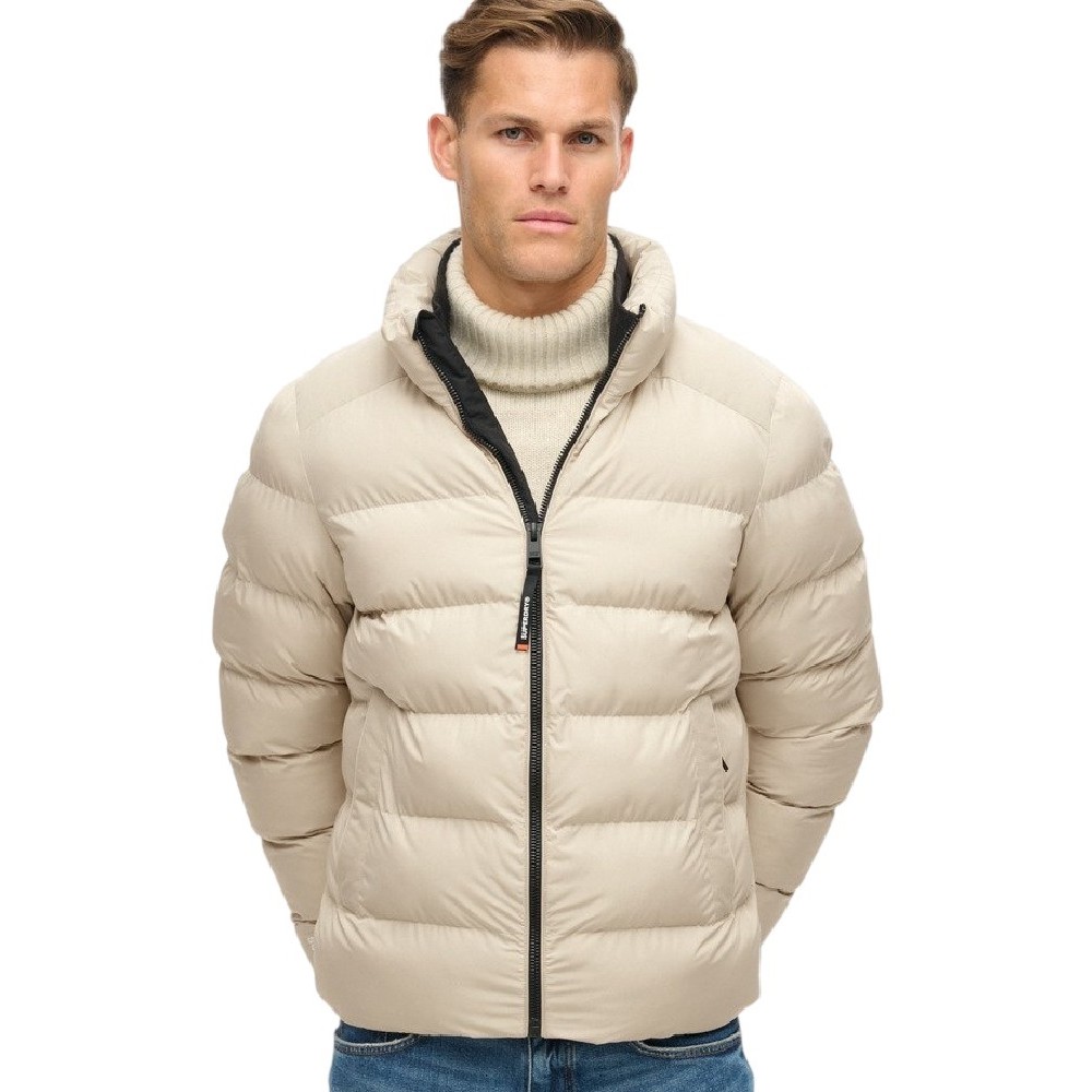 SUPERDRY SDCD SPORTS PUFFER JACKET ΜΠΟΥΦΑΝ ΑΝΔΡΙΚΟ ECRU