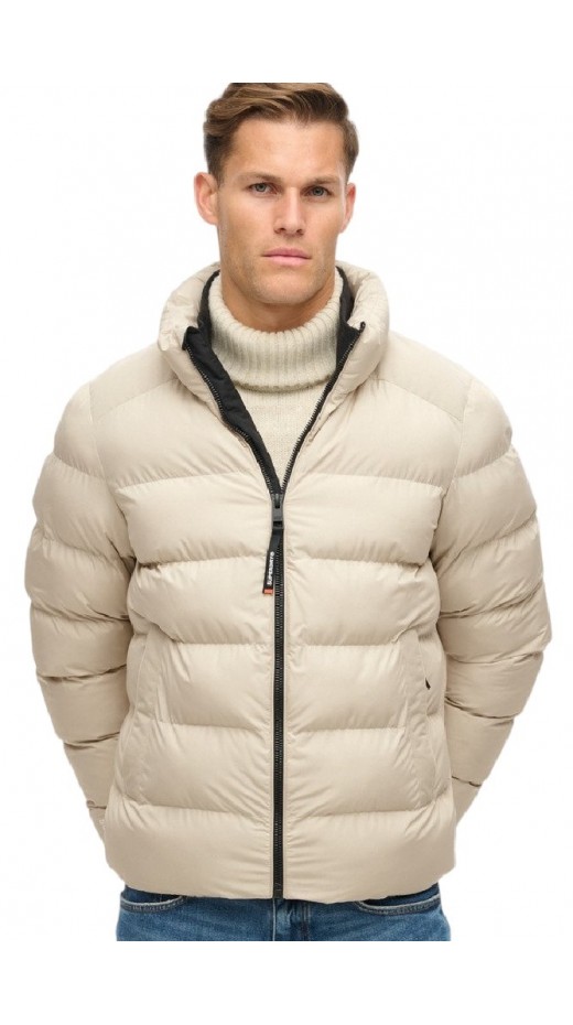 SUPERDRY SDCD SPORTS PUFFER JACKET ΜΠΟΥΦΑΝ ΑΝΔΡΙΚΟ ECRU