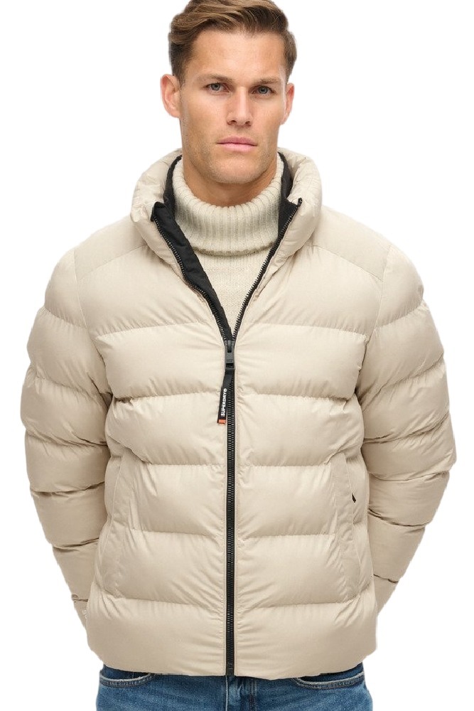 SUPERDRY SDCD SPORTS PUFFER JACKET ΜΠΟΥΦΑΝ ΑΝΔΡΙΚΟ ECRU