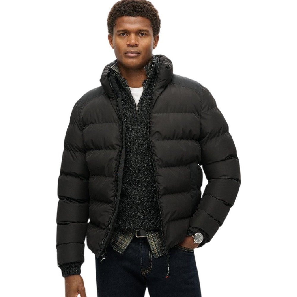 SUPERDRY SDCD SPORTS PUFFER JACKET ΜΠΟΥΦΑΝ ΑΝΔΡΙΚΟ BLACK