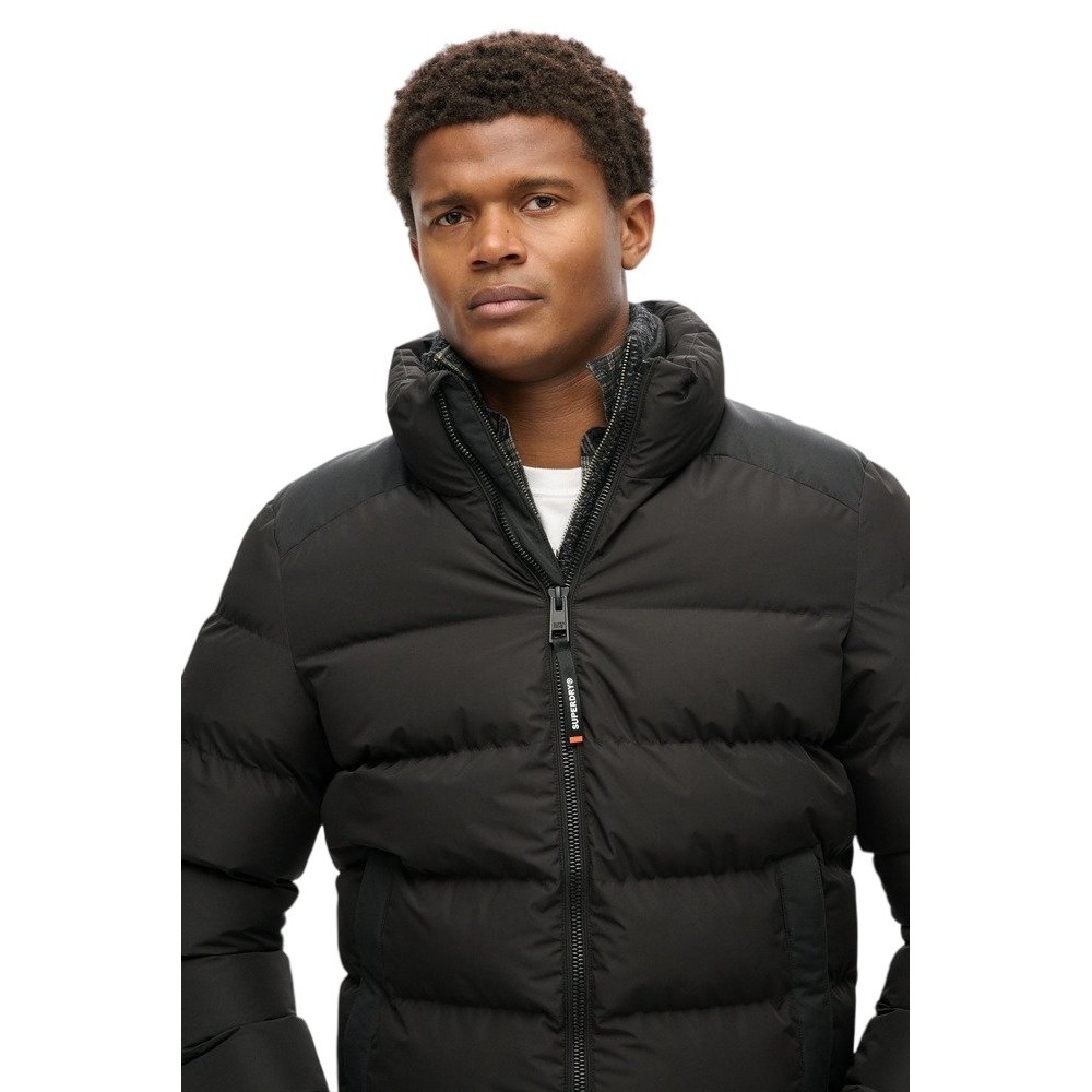 SUPERDRY SDCD SPORTS PUFFER JACKET ΜΠΟΥΦΑΝ ΑΝΔΡΙΚΟ BLACK