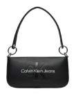 CALVIN KLEIN JEANS SCULPTED SHOULDER POUCH25 MONO ΤΣΑΝΤΑ ΓΥΝΑΙΚΕΙΑ BLACK