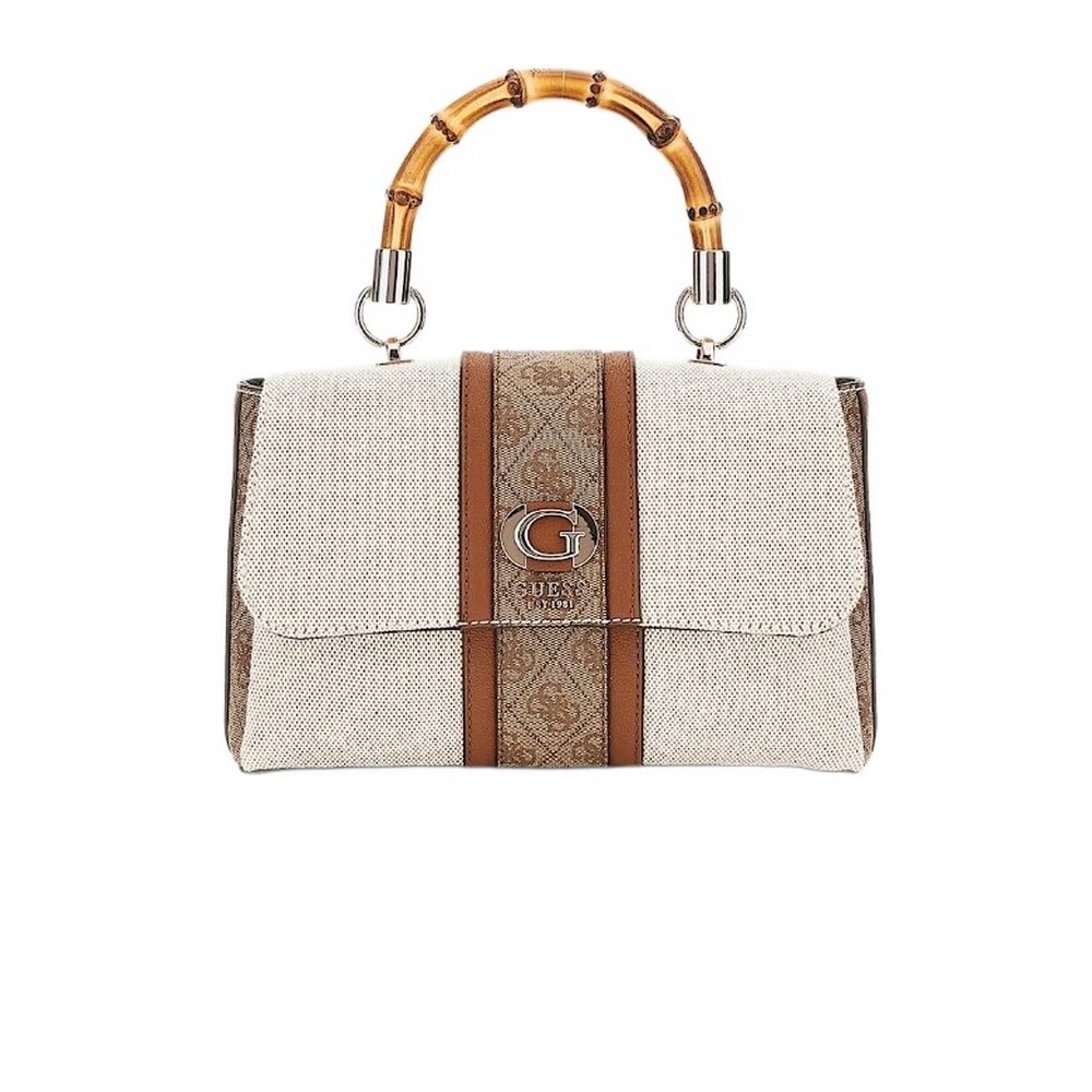 GUESS CANVAS II SMALL TOTE - GU7372 ΤΣΑΝΤΑ ΓΥΝΑΙΚΕΙΑ ECRU