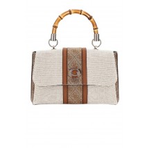 GUESS CANVAS II SMALL TOTE - GU7372 ΤΣΑΝΤΑ ΓΥΝΑΙΚΕΙΑ ECRU