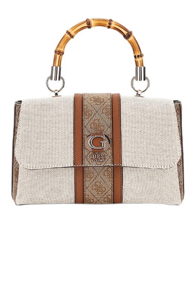 GUESS CANVAS II SMALL TOTE - GU7372 ΤΣΑΝΤΑ ΓΥΝΑΙΚΕΙΑ ECRU