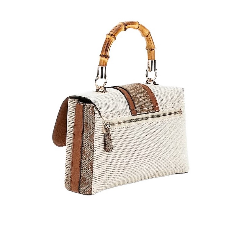 GUESS CANVAS II SMALL TOTE - GU7372 ΤΣΑΝΤΑ ΓΥΝΑΙΚΕΙΑ ECRU