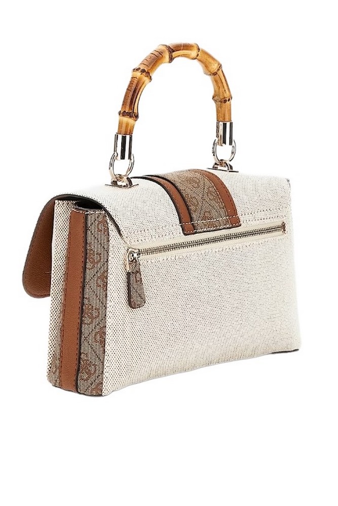 GUESS CANVAS II SMALL TOTE - GU7372 ΤΣΑΝΤΑ ΓΥΝΑΙΚΕΙΑ ECRU