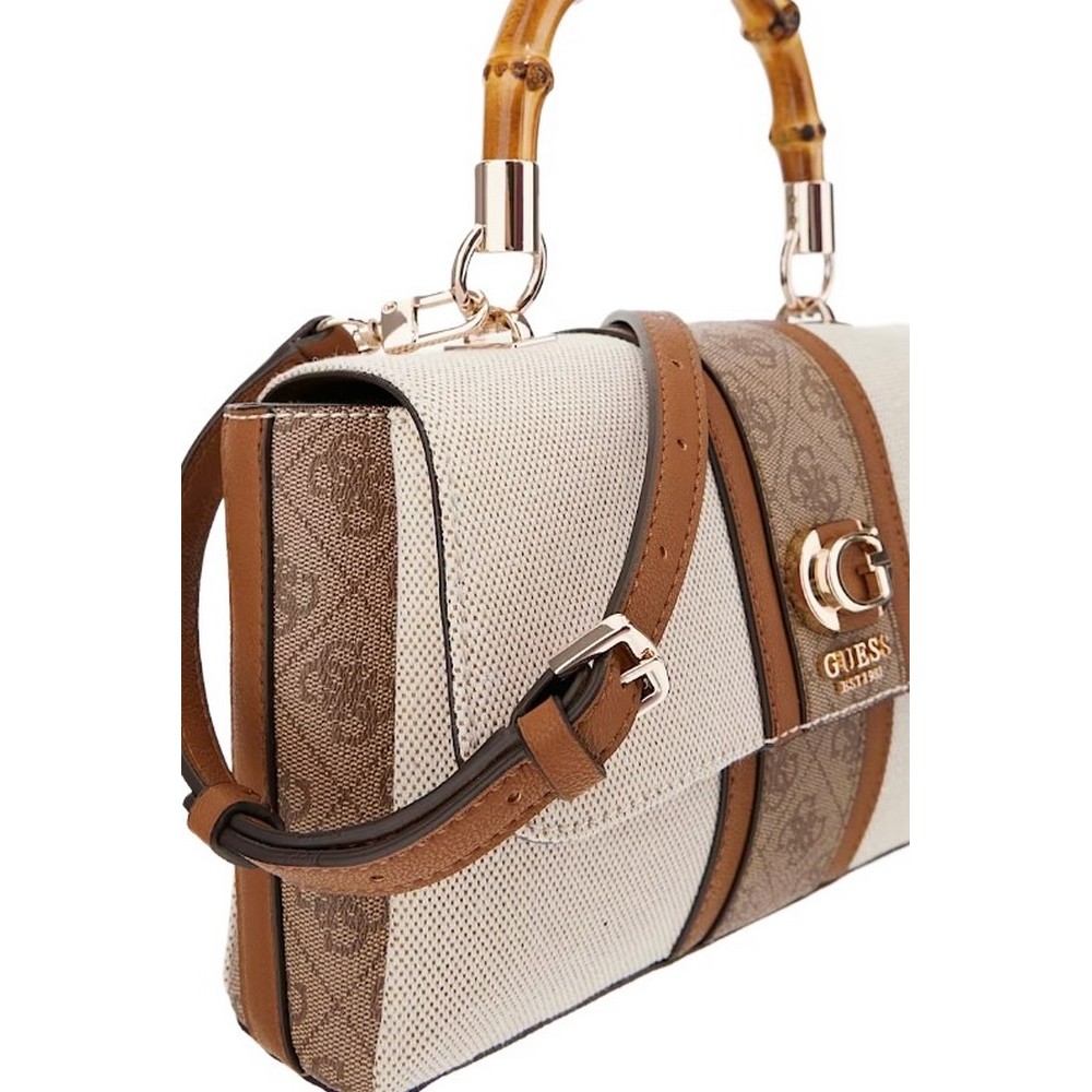 GUESS CANVAS II SMALL TOTE - GU7372 ΤΣΑΝΤΑ ΓΥΝΑΙΚΕΙΑ ECRU