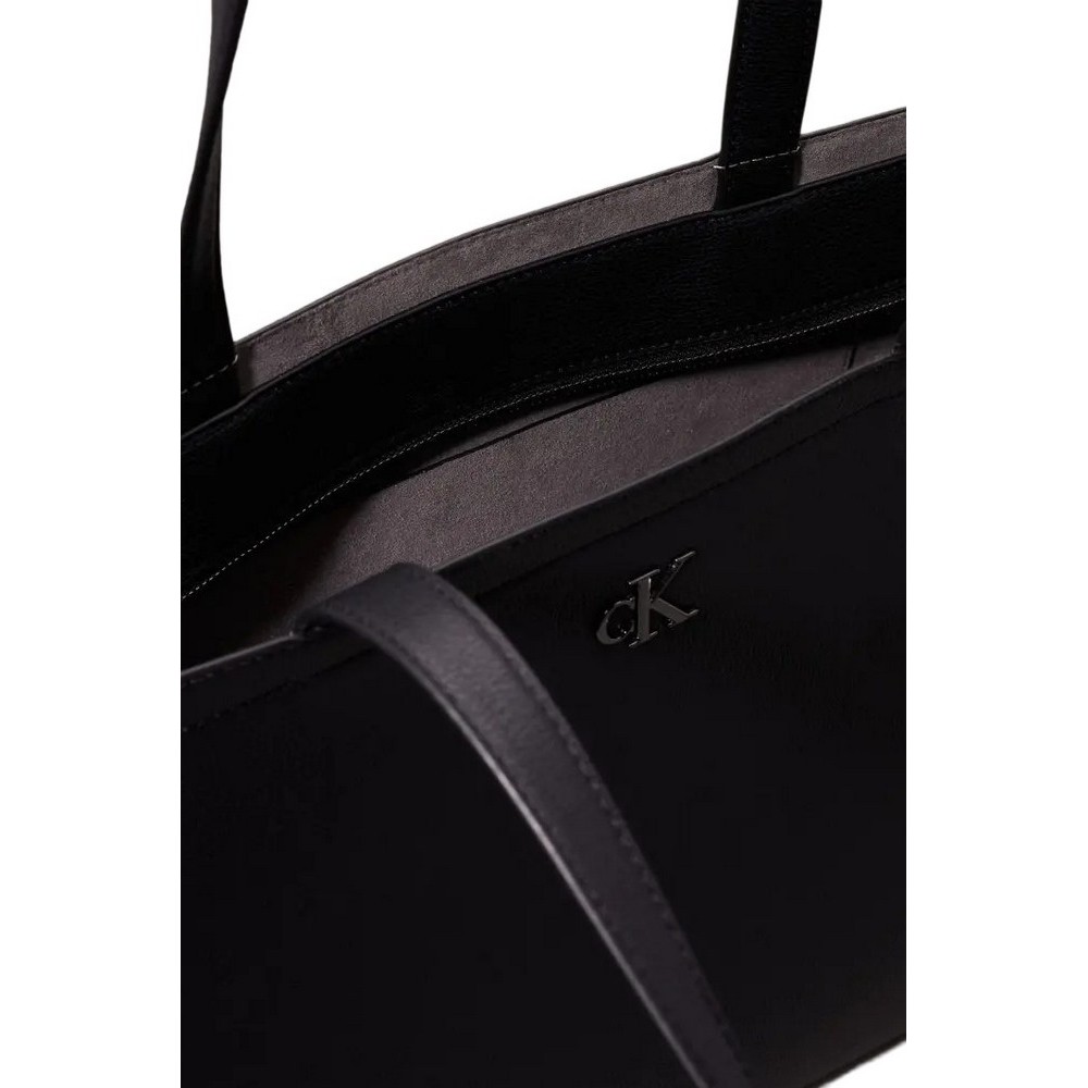 CALVIN KLEIN JEANS MINIMAL MONOGRAM SLIM TOTE34 ΤΣΑΝΤΑ ΓΥΝΑΙΚΕΙΑ BLACK