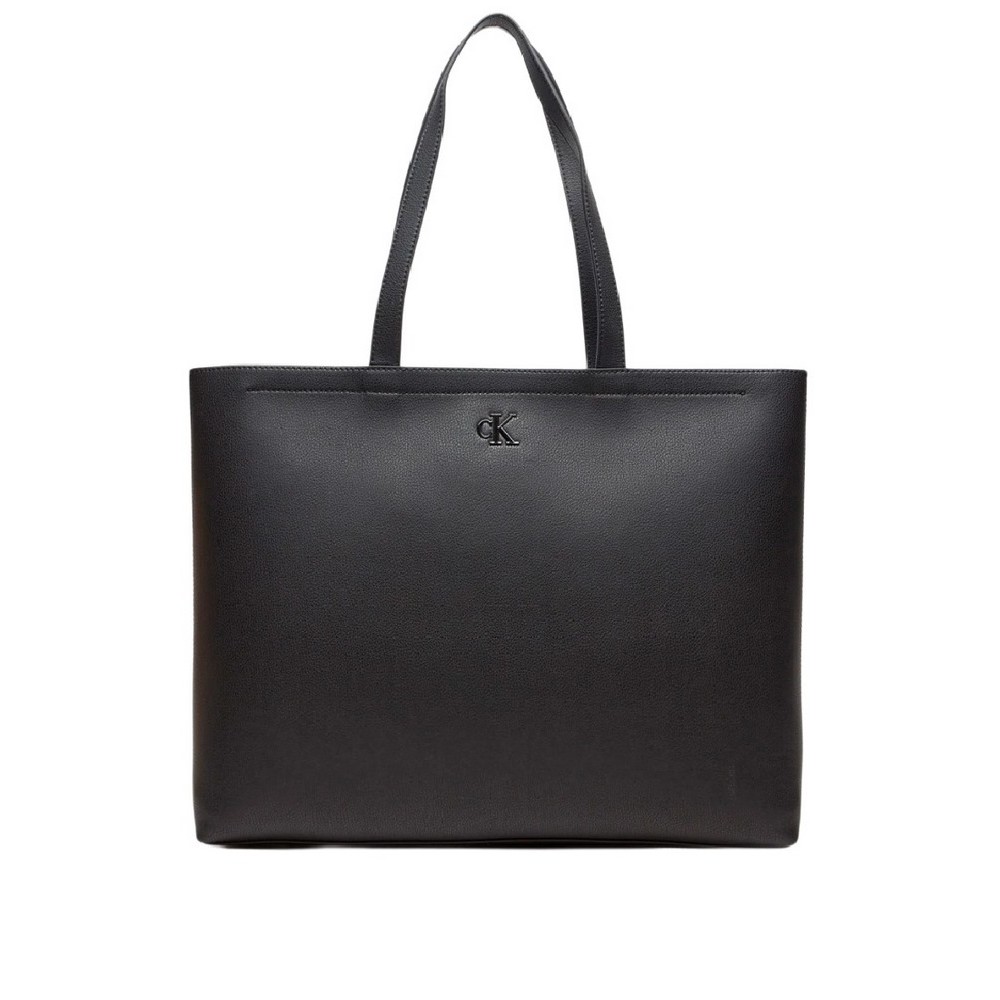 CALVIN KLEIN JEANS MINIMAL MONOGRAM SLIM TOTE34 ΤΣΑΝΤΑ ΓΥΝΑΙΚΕΙΑ BLACK