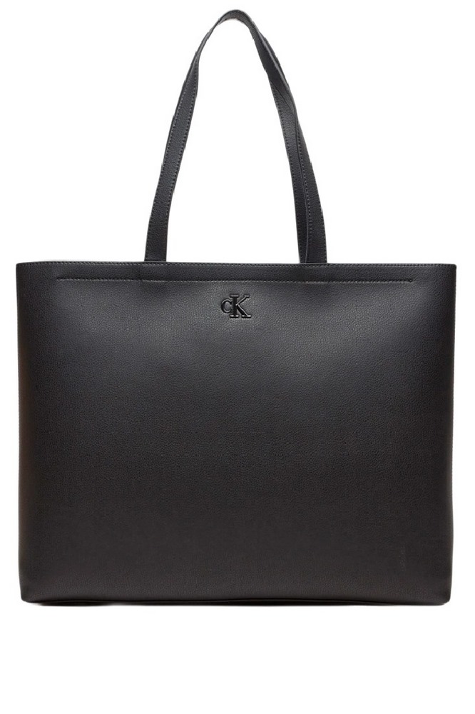 CALVIN KLEIN JEANS MINIMAL MONOGRAM SLIM TOTE34 ΤΣΑΝΤΑ ΓΥΝΑΙΚΕΙΑ BLACK