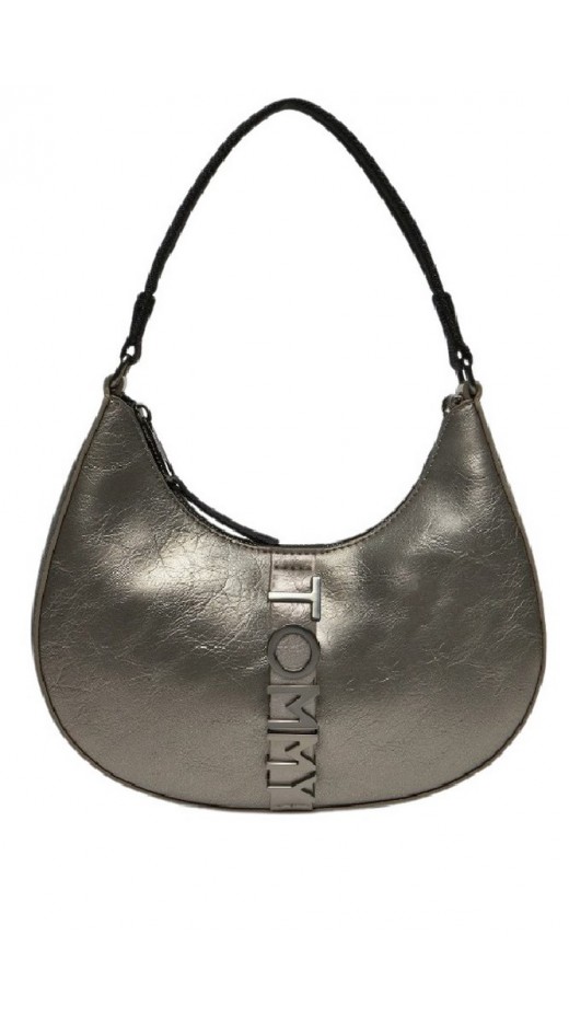 TOMMY JEANS CITY BOLD SHOULDER ΤΣΑΝΤΑ ΓΥΝΑΙΚΕΙΑ SILVER