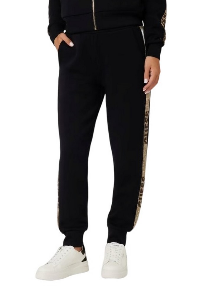 GUESS STUDS LOGO SWEATPANTS ΠΑΝΤΕΛΟΝΙ ΦΟΡΜΑ ΓΥΝΑΙΚΕΙΟ BLACK