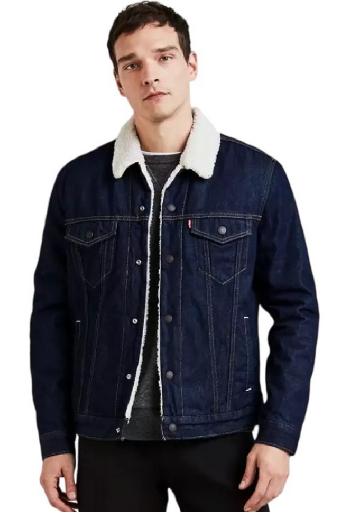 LEVIS TYPE 3 SHERPA TRUCKER 163650084 ΜΠΟΥΦΑΝ ΑΝΔΡΙΚΟ MED INDIGO