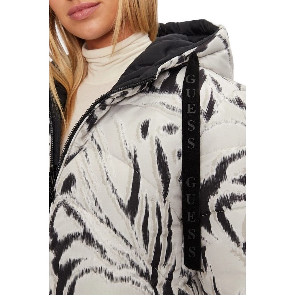 GUESS EMELIE REVERSIBLE PU ΜΠΟΥΦΑΝ ΓΥΝΑΙΚΕΙΟ ZEBRA PRINT