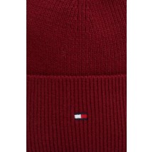 TOMMY HILFIGER ESSENTIAL FLAG BEANIE ΣΚΟΥΦΟΣ ΓΥΝΑΙΚΕΙΟΣ BORDEAUX