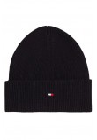 TOMMY HILFIGER ESSENTIAL FLAG BEANIE ΣΚΟΥΦΟΣ ΓΥΝΑΙΚΕΙΟΣ BLACK