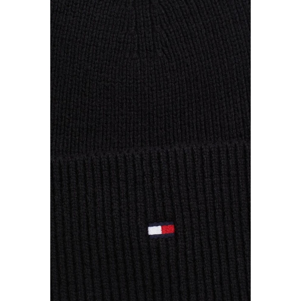 TOMMY HILFIGER ESSENTIAL FLAG BEANIE ΣΚΟΥΦΟΣ ΓΥΝΑΙΚΕΙΟΣ BLACK