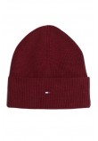 TOMMY HILFIGER ESSENTIAL FLAG BEANIE ΣΚΟΥΦΟΣ ΓΥΝΑΙΚΕΙΟΣ BORDEAUX