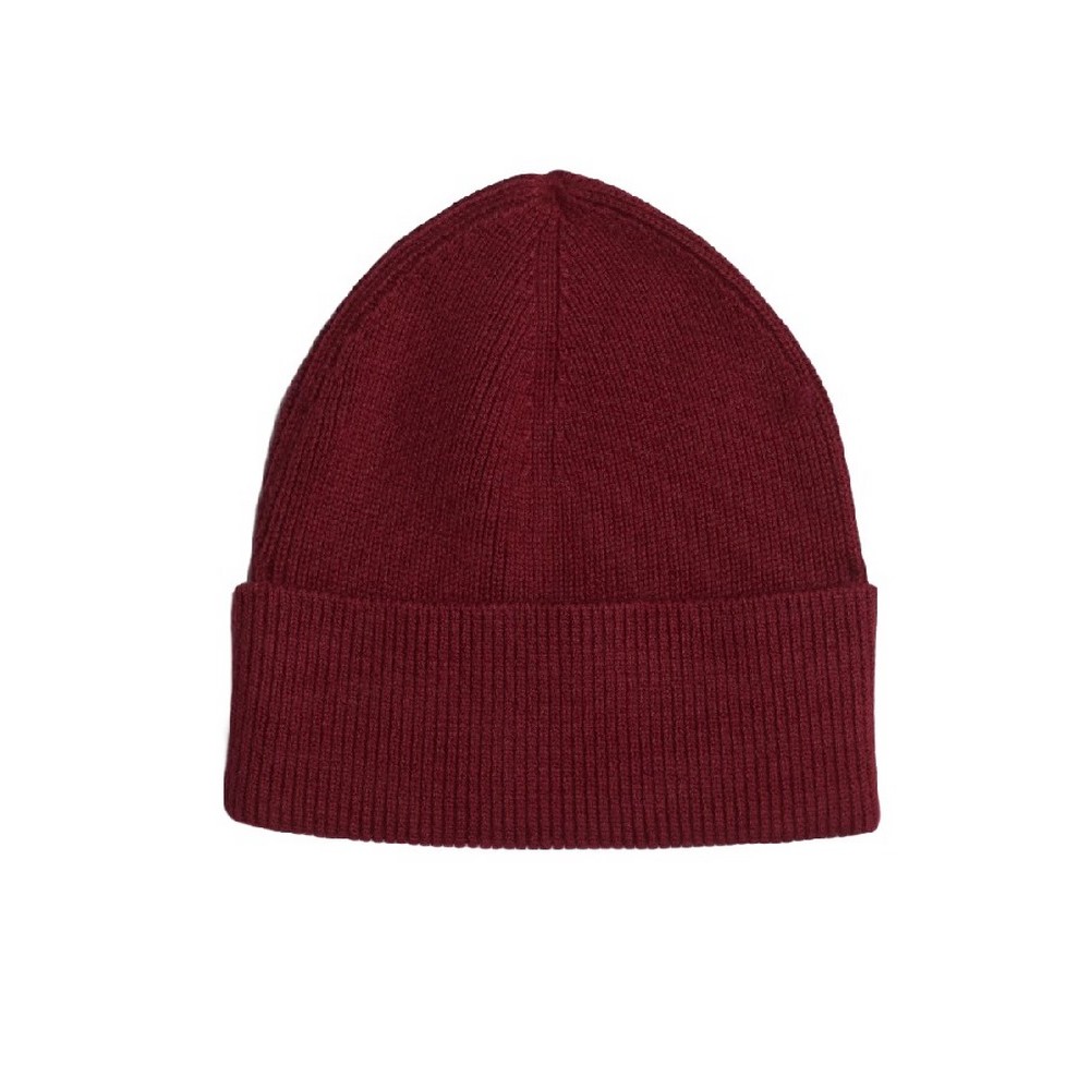 TOMMY HILFIGER ESSENTIAL FLAG BEANIE ΣΚΟΥΦΟΣ ΓΥΝΑΙΚΕΙΟΣ BORDEAUX