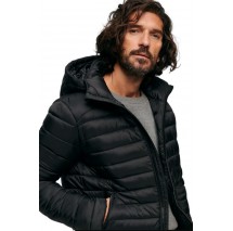 SUPERDRY D3 SDCD HOODED FUJI SPORT PADDED JKT ΜΠΟΥΦΑΝ ΑΝΔΡΙΚΟ BLACK