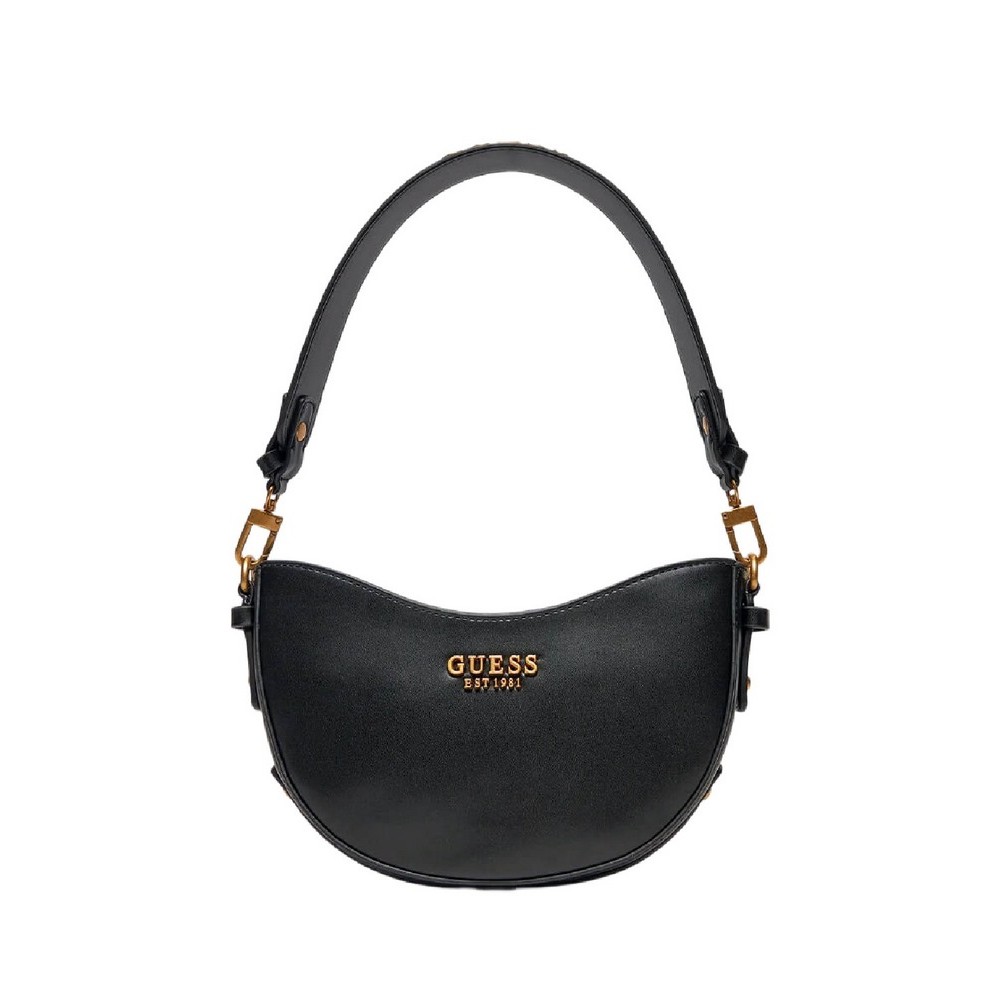 GUESS SARITA TOP ZIP SHOULDER BAG ΤΣΑΝΤΑ ΓΥΝΑΙΚΕΙΑ BLACK