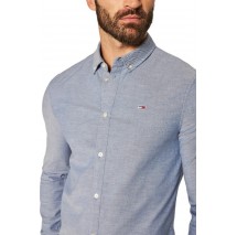 TOMMY HILFIGER TJM SLIM STRETCH OXFORD SHIRT ΠΟΥΚΑΜΙΣΟ ΑΝΔΡΙΚΟ CIEL