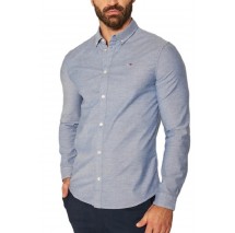 TOMMY HILFIGER TJM SLIM STRETCH OXFORD SHIRT ΠΟΥΚΑΜΙΣΟ ΑΝΔΡΙΚΟ CIEL