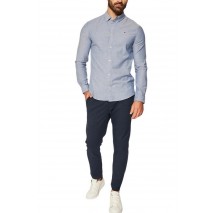 TOMMY HILFIGER TJM SLIM STRETCH OXFORD SHIRT ΠΟΥΚΑΜΙΣΟ ΑΝΔΡΙΚΟ CIEL