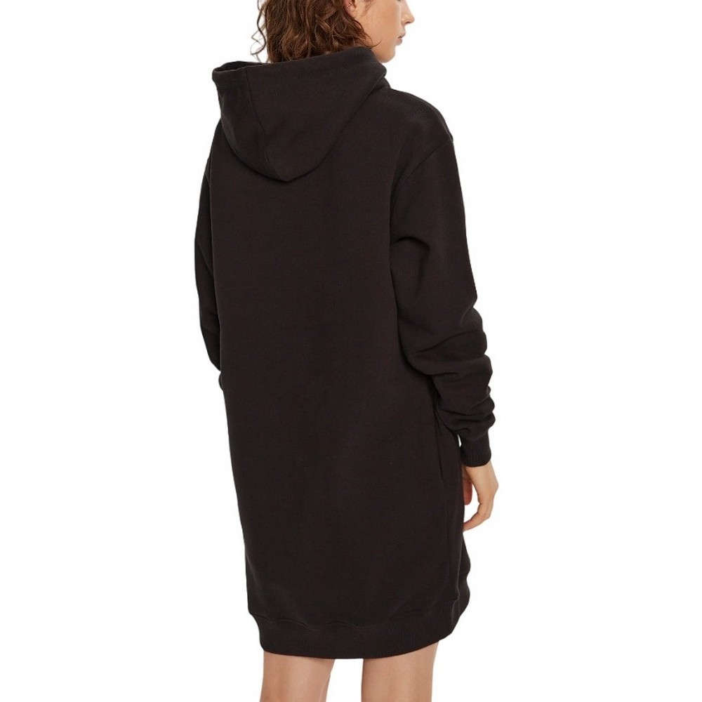 CALVIN KLEIN JEANS CHENILLE MONOLOGO HOODIE DRESS ΦΟΡΕΜΑ ΓΥΝΑΙΚΕΙΟ BLACK