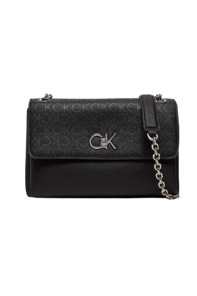 CALVIN KLEIN RE-LOCK CONV SHOULDER BAG MONO ΤΣΑΝΤΑ ΓΥΝΑΙΚΕΙΑ BLACK