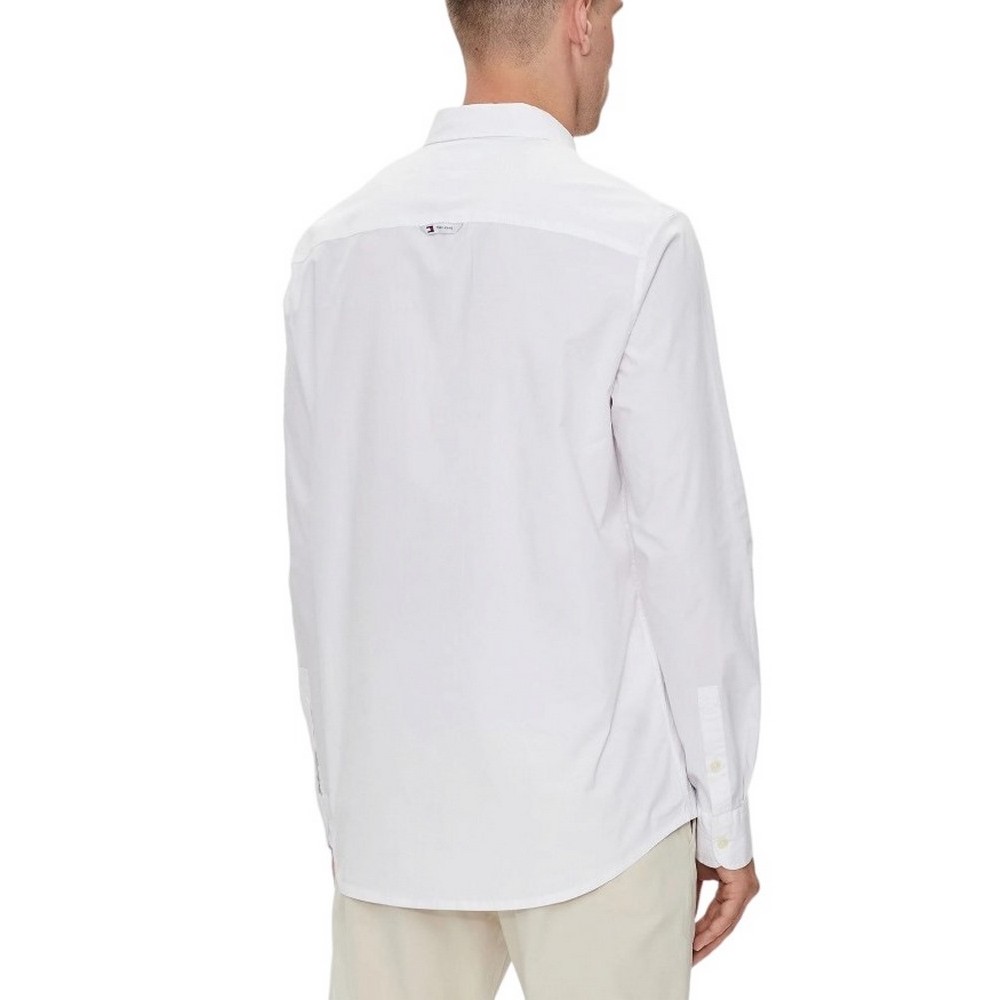 TOMMY HILFIGER TJM ENTRY SLIM POPLIN SHIRT ΠΟΥΚΑΜΙΣΟ ΑΝΔΡΙΚΟ WHITE