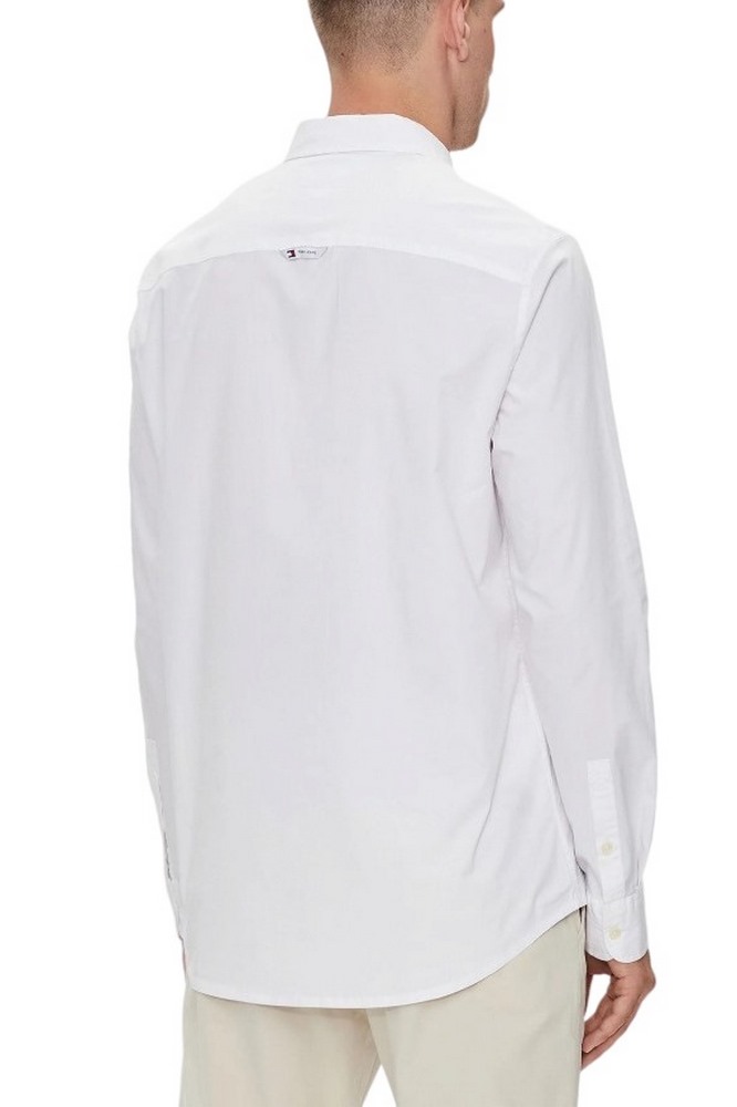 TOMMY JEANS ENTRY SLIM POPLIN SHIRT ΠΟΥΚΑΜΙΣΟ ΑΝΔΡΙΚΟ WHITE