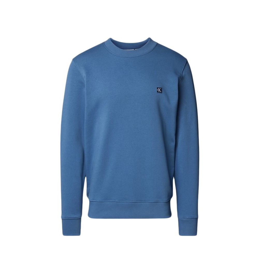 CALVIN KLEIN JEANS CK EMBRO BADGE CREW NECK ΦΟΥΤΕΡ ΜΠΛΟΥΖΑ ΑΝΔΡΙΚΗ BLUE