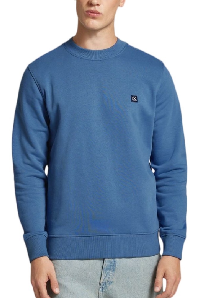 CALVIN KLEIN JEANS CK EMBRO BADGE CREW NECK ΦΟΥΤΕΡ ΜΠΛΟΥΖΑ ΑΝΔΡΙΚΗ BLUE