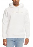 TOMMY JEANS  REG LINEAR GOLD HOOD EXT ΦΟΥΤΕΡ ΑΝΔΡΙΚΟ WHITE