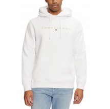 TOMMY JEANS  REG LINEAR GOLD HOOD EXT ΦΟΥΤΕΡ ΑΝΔΡΙΚΟ WHITE