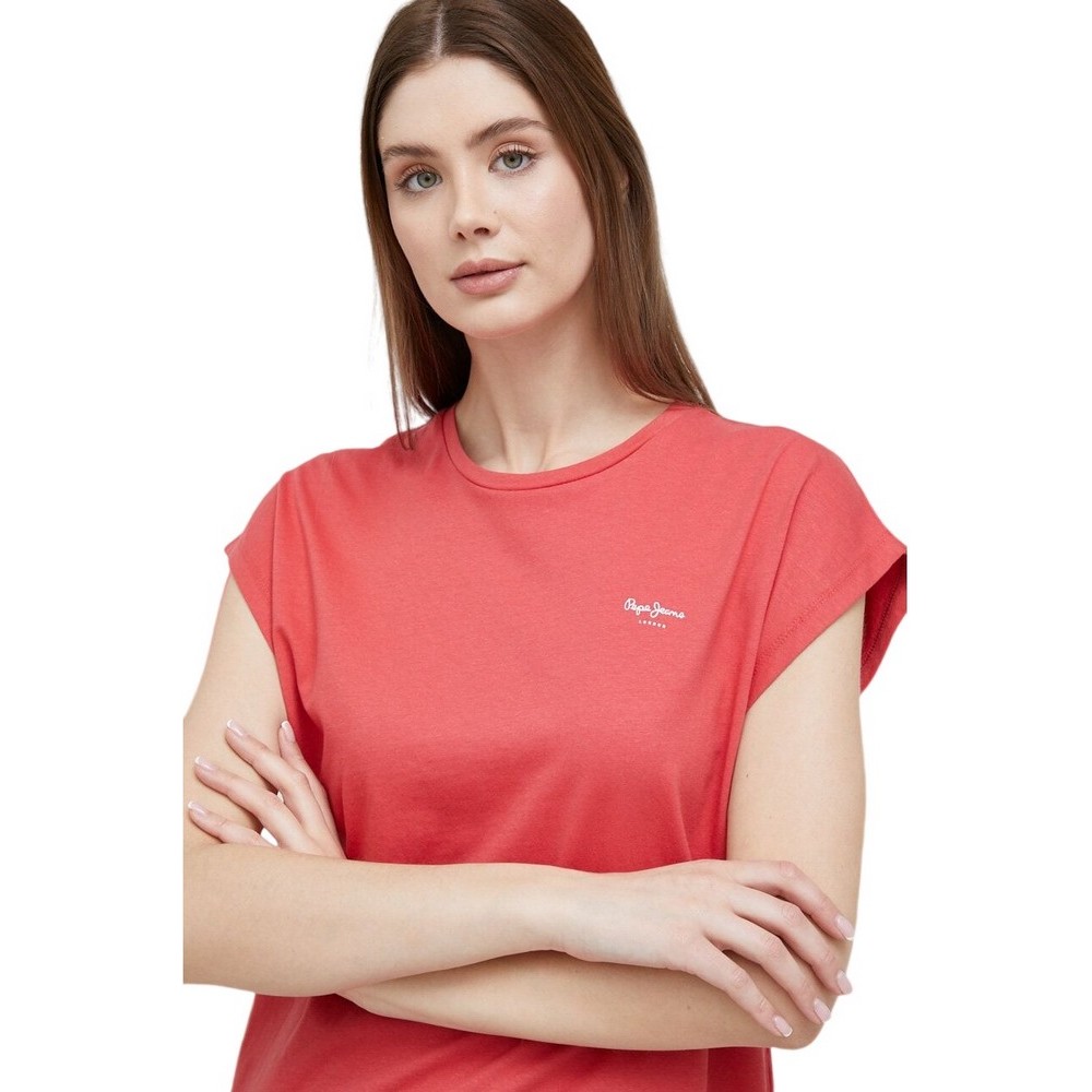PEPE JEANS BLOOM CORAL ΓΥΝΑΙΚΕΙΟ T-SHIRT