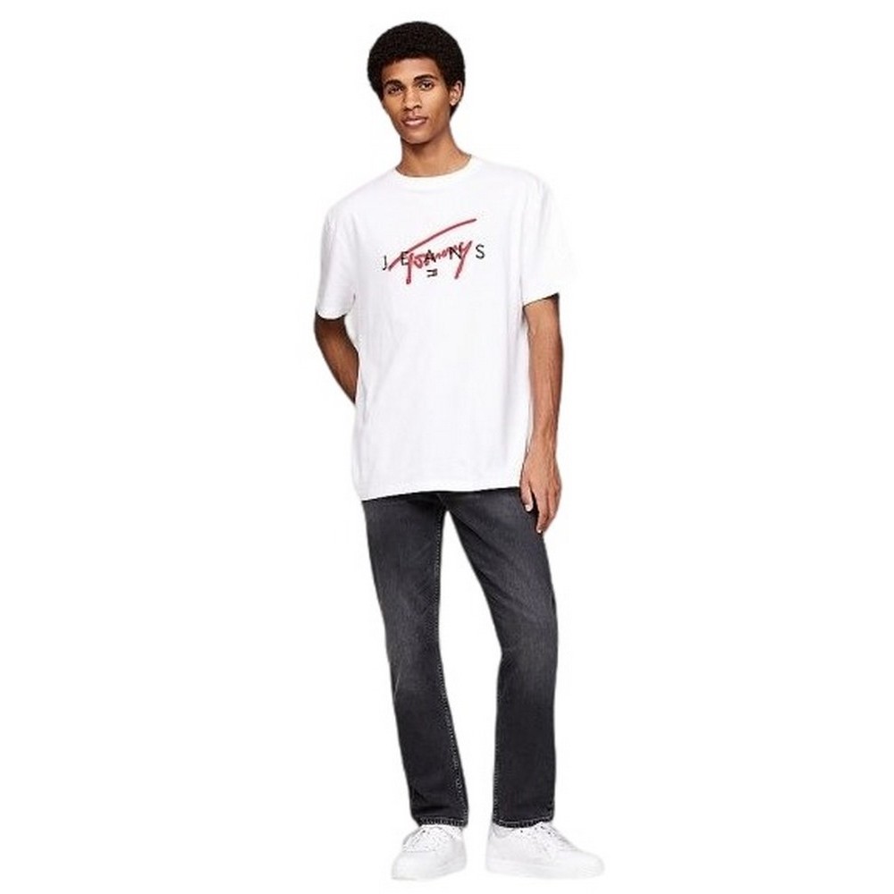 TOMMY HILFIGER REG SIGNATURE TWIST TEE T-SHIRT ΜΠΛΟΥΖΑ ΑΝΔΡΙΚΗ WHITE