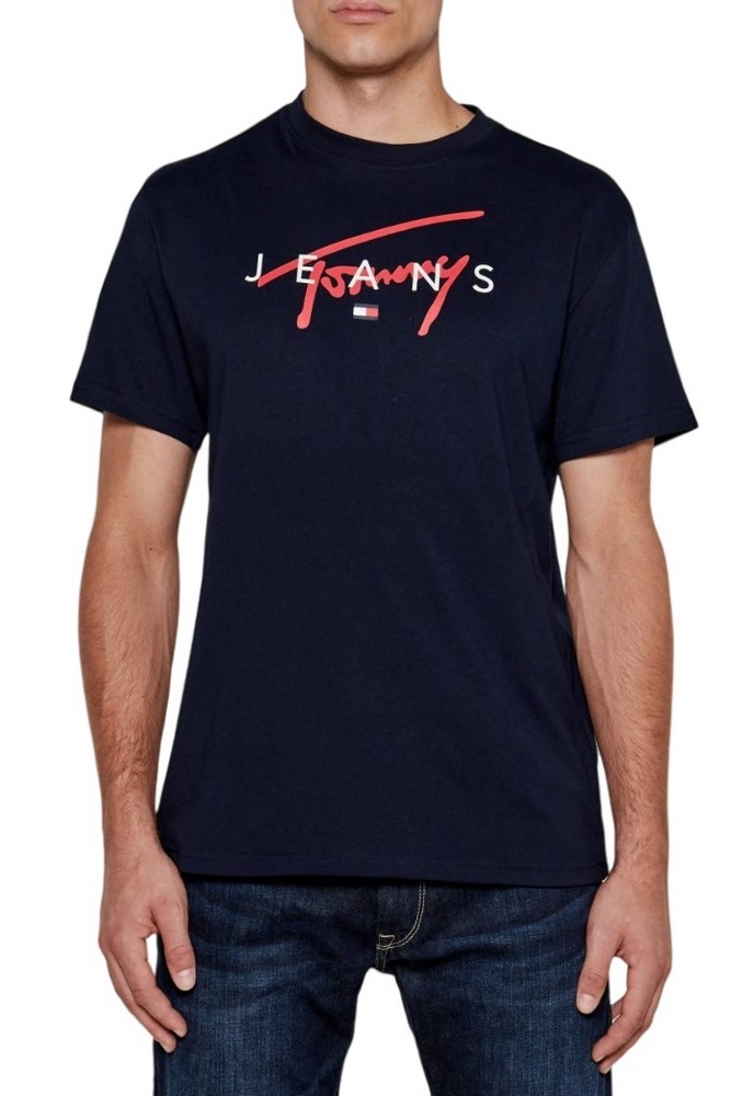 TOMMY HILFIGER REG SIGNATURE TWIST TEE T-SHIRT ΜΠΛΟΥΖΑ ΑΝΔΡΙΚΗ NAVY