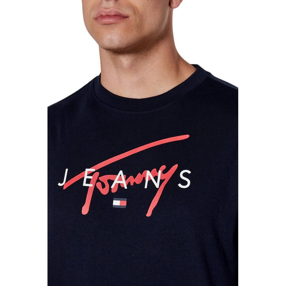 TOMMY HILFIGER REG SIGNATURE TWIST TEE T-SHIRT ΜΠΛΟΥΖΑ ΑΝΔΡΙΚΗ NAVY