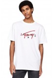 TOMMY HILFIGER REG SIGNATURE TWIST TEE T-SHIRT ΜΠΛΟΥΖΑ ΑΝΔΡΙΚΗ WHITE